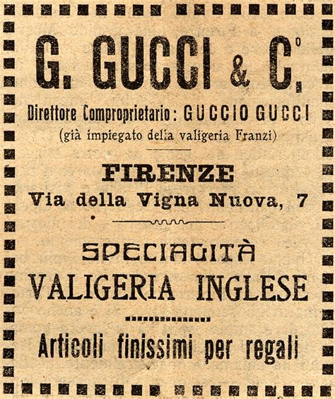 guccio gucci atto costitutivo|storia della gucci.